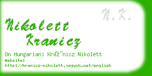 nikolett kranicz business card